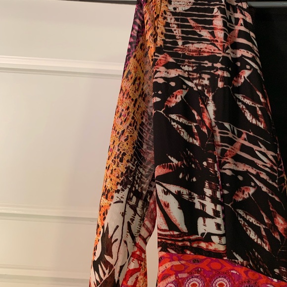 Luxxel Long Sleeve Maxi Dress Tropical Multicolor - Picture 2 of 10